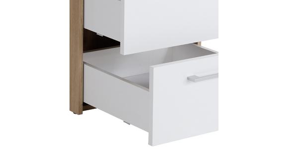 Schreibtisch mit Stauraum B 124cm H 73cm Box, Eiche Dekor - Eichefarben, MODERN, Holzwerkstoff (123,4/73/50cm) - Ondega