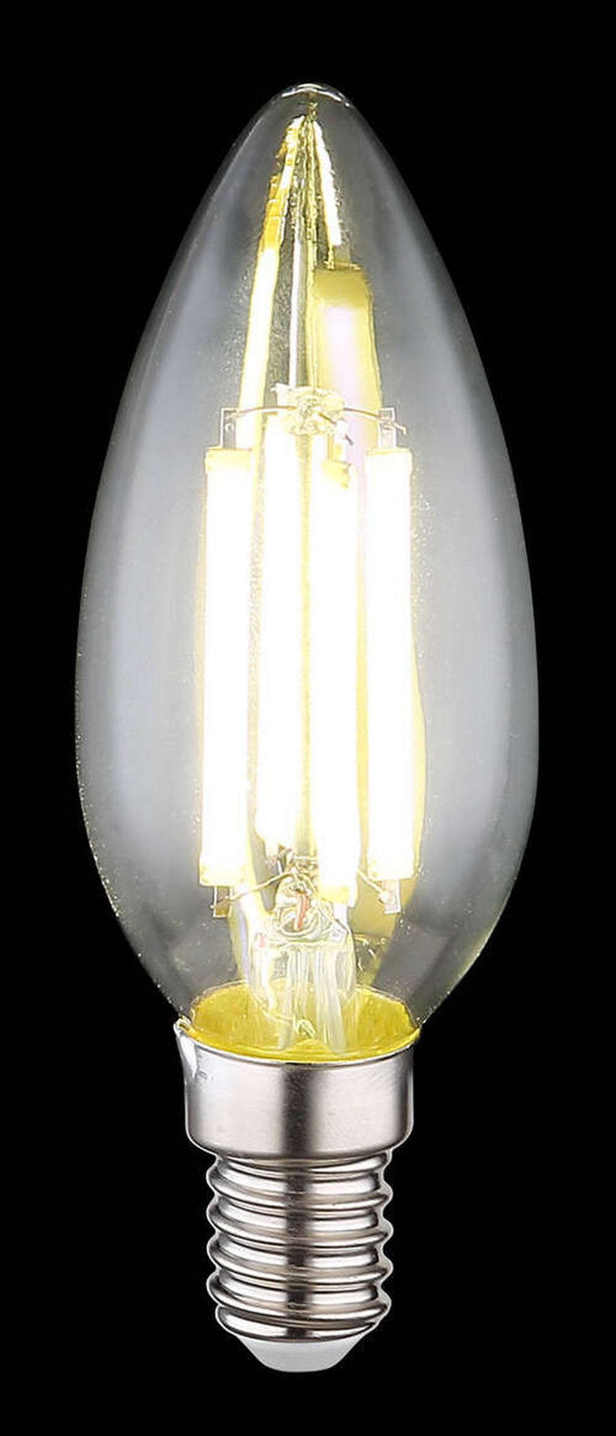 LED žárovka 6 Watt, E14 - čiré, kov/sklo (3,5/9,8cm) - Globo