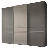 Tolóajtós Szekrény Sinfonie Mocca 280/240 Cm - homokszínű, Modern, faalapú anyag/Üveg (280/239/68cm)