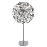 Kristály Asztali Lámpa 64135tc  Katrina - krómszínű/áttetsző, Lifestyle, műanyag/üveg (35/65cm) - Globo