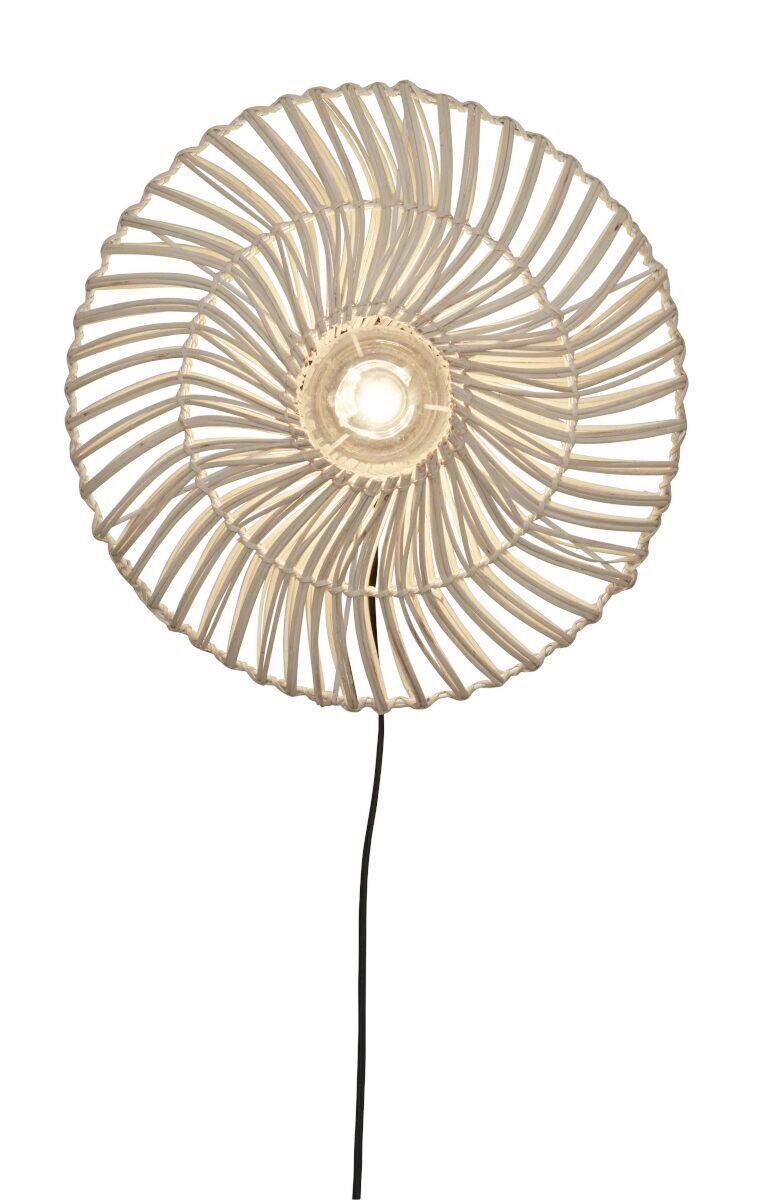 Wandleuchte Zanzibar/W/4012/W - Weiß, Trend, Naturmaterialien (40/12cm) - Good & Mojo