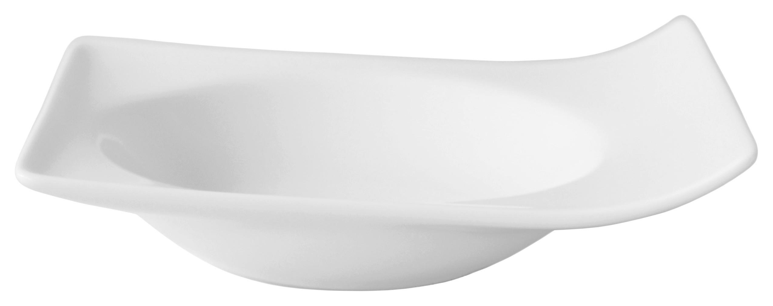 Suppenteller Porzellan Marie L/B: ca. 25/20,5 cm - Weiß, ROMANTIK / LANDHAUS, Keramik (20,5/25cm) - James Wood