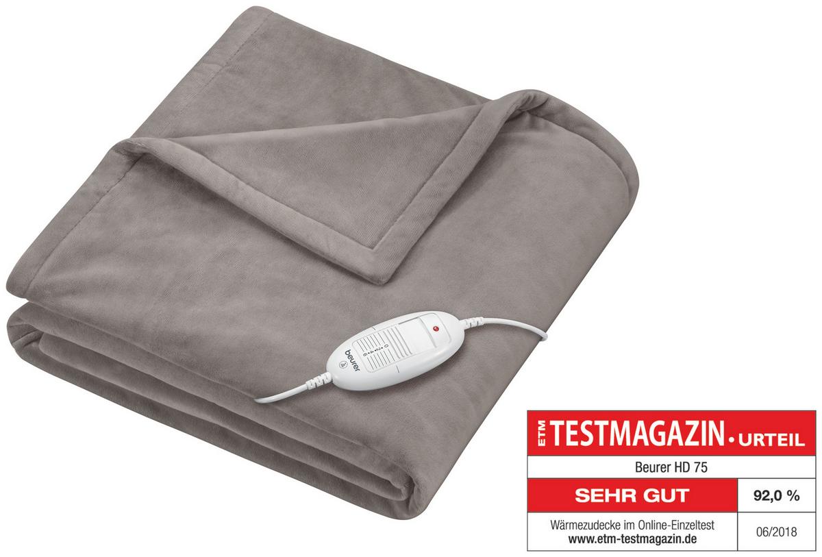 Heizdecke 75 Taupe Mit 6 Temperaturstufen - Taupe, KONVENTIONELL, Kunststoff (130/180cm) - Beurer