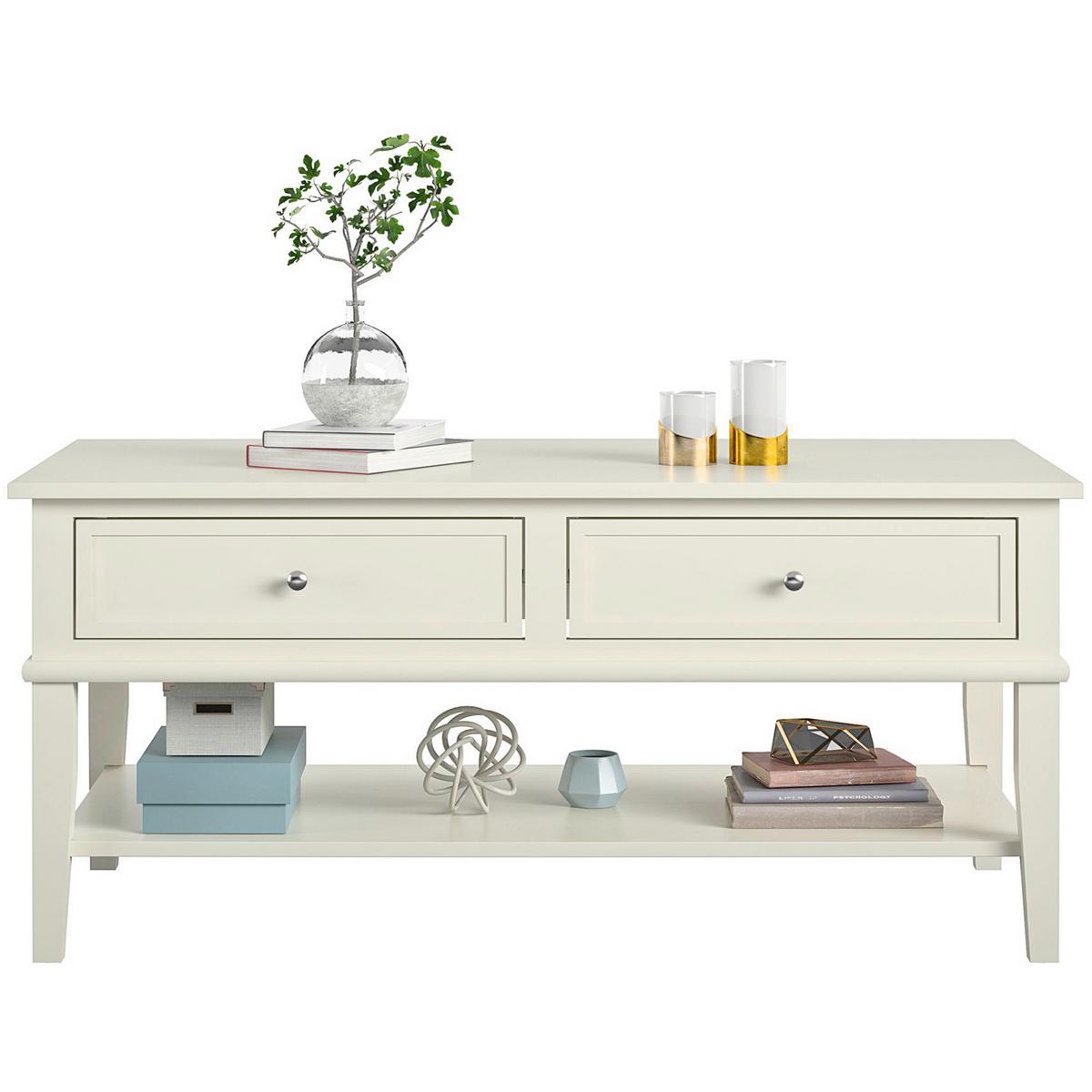 Couchtisch Franklin Weiß B: 103 cm - Weiß, Design, Holzwerkstoff (103/46/52cm) - MID.YOU