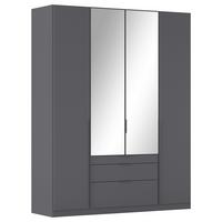 Drehtürenschrank Alabama Grau Metallic B: 181 Cm - Grau, MODERN, Holzwerkstoff (181/229/54cm) - Rauch Möbel