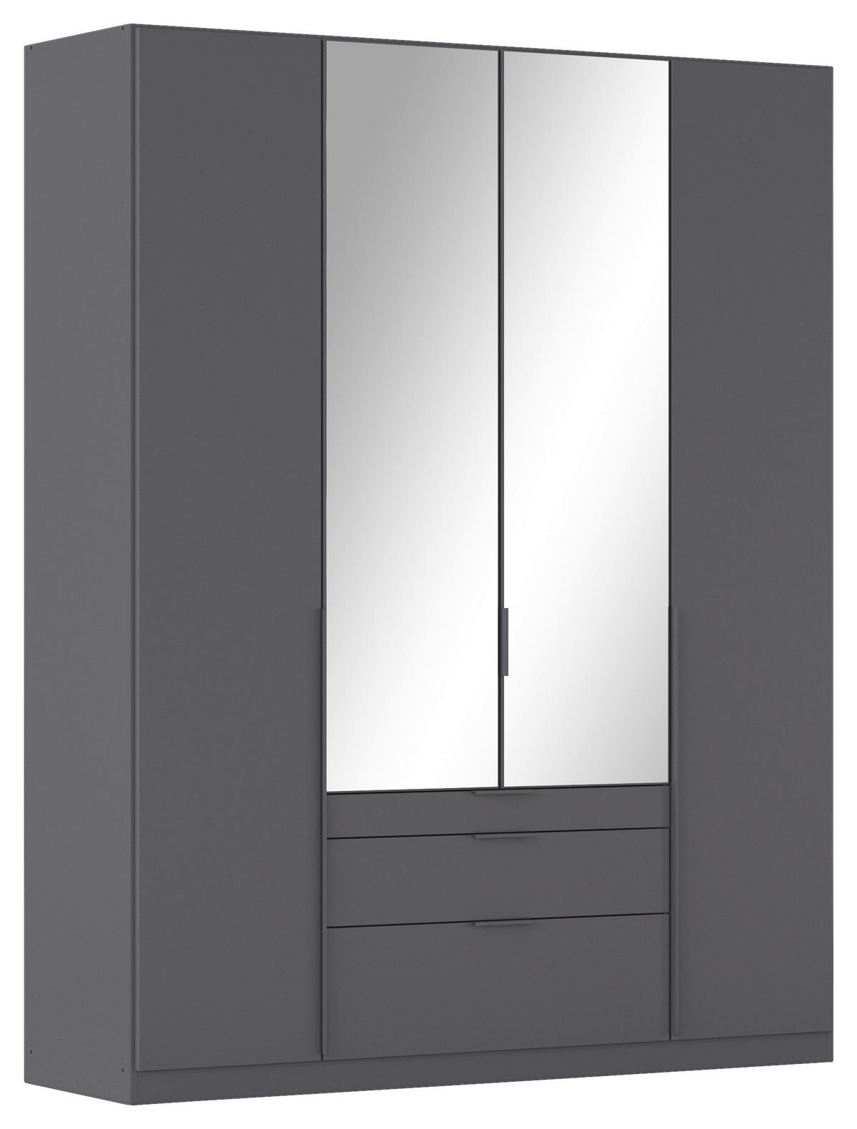 Drehtürenschrank Alabama Grau Metallic B: 181 Cm - Grau, MODERN, Holzwerkstoff (181/229/54cm) - Rauch Möbel