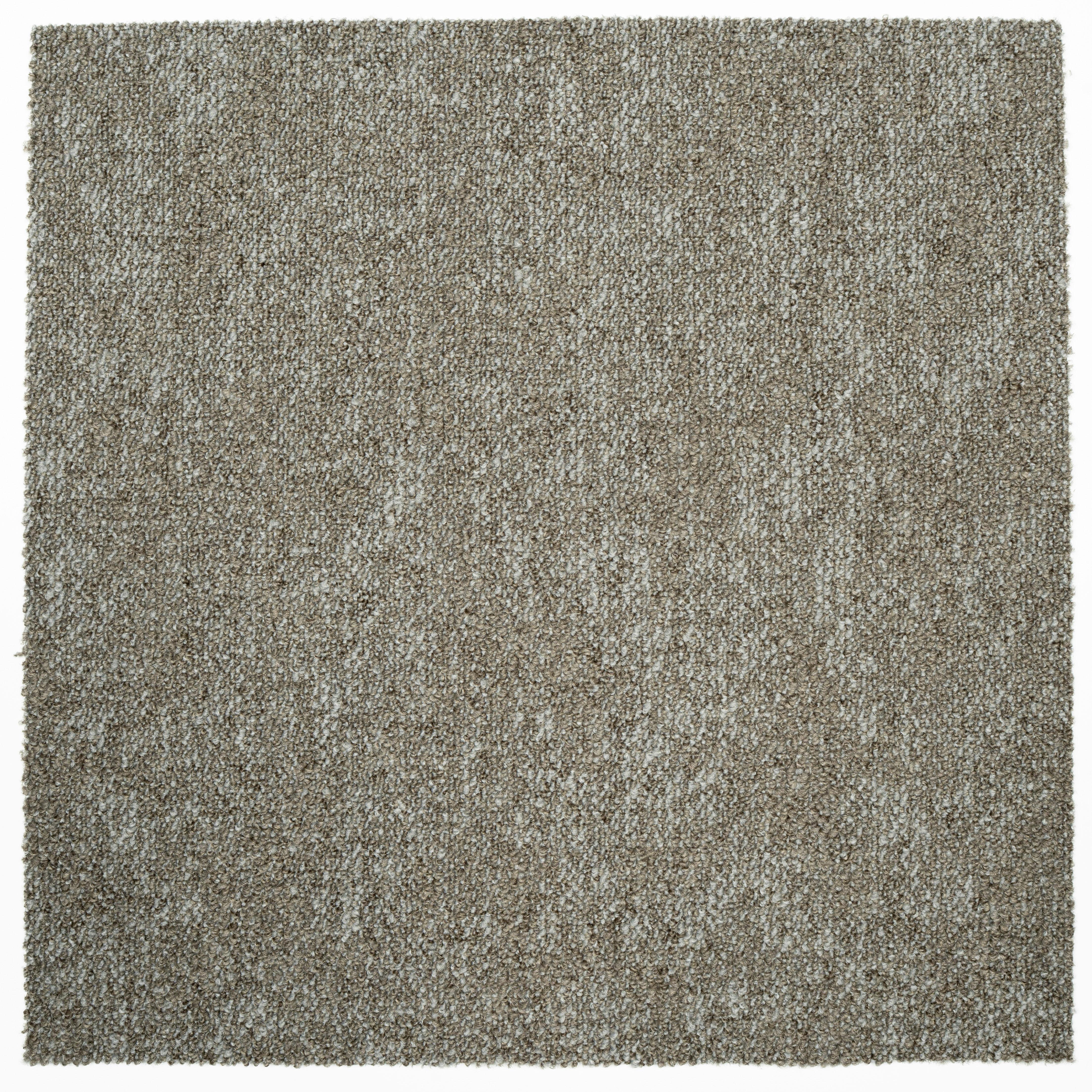 Teppichfliese Graubraun Marble 50x50 cm Florhöhe 3 mm - Graubraun, Basics, Textil (50/50cm)