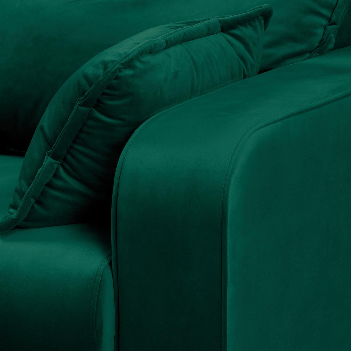 Ecksofa Beata Grün S: 150x230 cm - Wengefarben/Grün, Design, Textil (150/230cm) - Livetastic