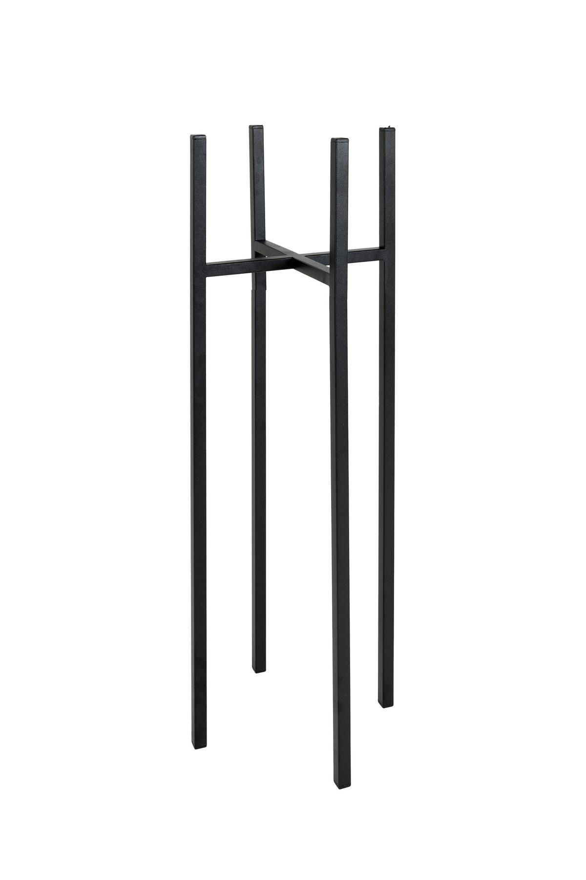 Blumenständer Aluminium Schwarz Bxhxt: 28x75x28 Cm - Schwarz, Basics, Metall (28/75/28cm)