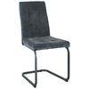 Esszimmerstuhl Radal Dunkelgrau - Dunkelgrau/Schwarz, MODERN, Textil/Metall (43/92/56cm) - MID.YOU