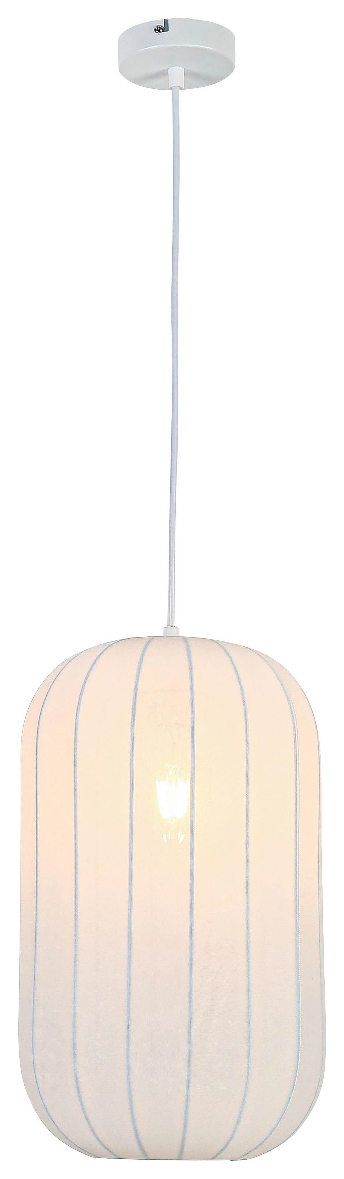 ZÁVESNÉ SVIETIDLO STOIU - biela, Modern, kov/textil (25/120cm) - Mömax