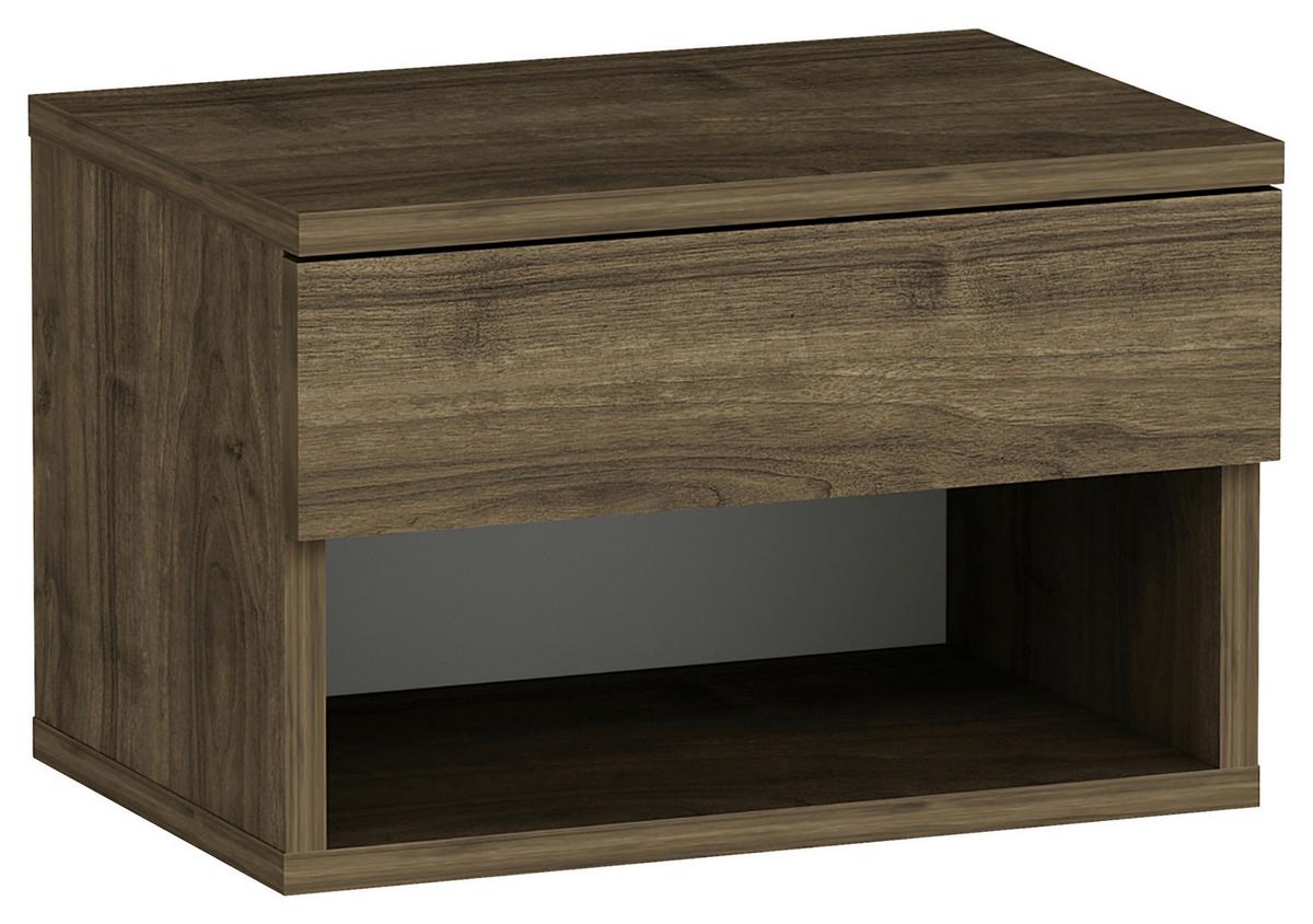 Nachtkästchen Walnuss Dekor H: 29 cm Hestia - Walnussfarben, Design, Holzwerkstoff (44,6/29/31,6cm) - MID.YOU