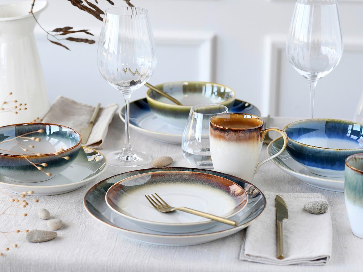 Kombiservice Keramik 4 Personen Geschirr Set - Multicolor, Basics, Keramik (34/31/33cm) - Creatable