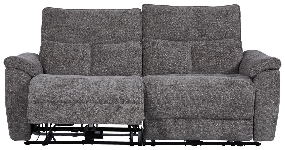 3-Sitzer-Sofa mit Relaxfunktion Tokio Grau - Grau, MODERN, Holz/Textil (200/96,5/102cm)
