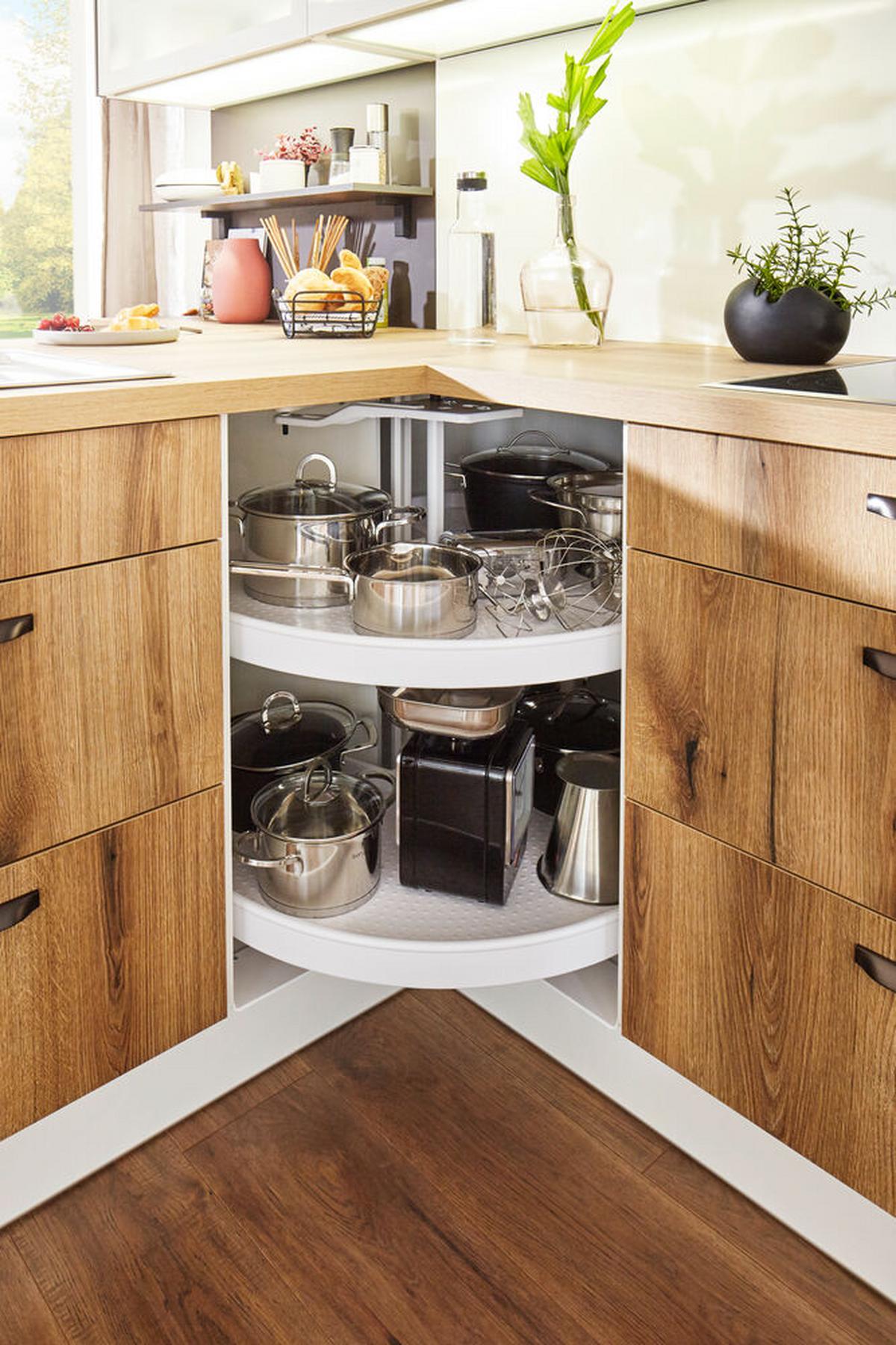 Einbauküche Pn 20 Frei Planbar Modernes Design - Eichefarben/Anthrazit, Holzwerkstoff - Pino