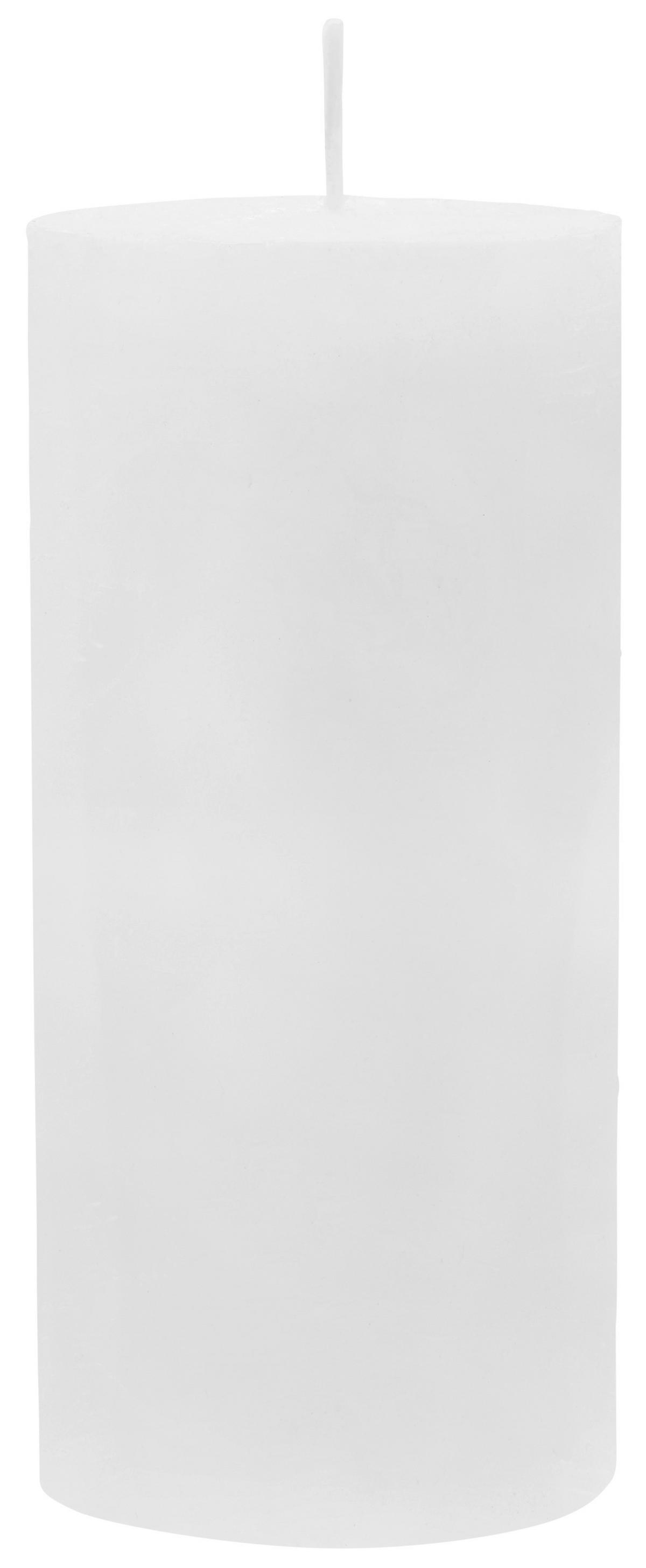 VÁLCOVÁ SVÍČKA LIA - bílá, Moderní (6,8/15cm) - Premium Living