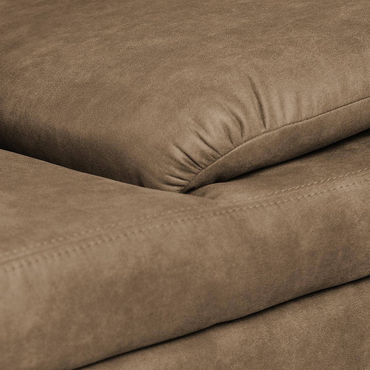 2-Stizer-Sofa Jovanna Schlammfarben B: 198 cm - Schlammfarben/Schwarz, Design, Textil (198/78/88cm) - MID.YOU