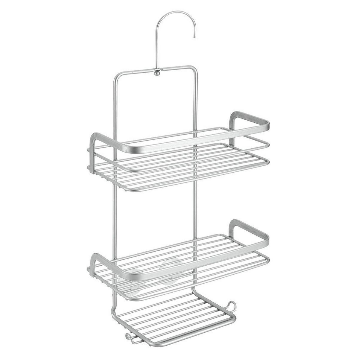 Duschregal 3 Ablagen 23x12 Cm Viva Duschenboy - Silberfarben, Basics, Metall (23/12/38/47cm)