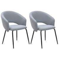 Armlehnstuhl Celine Textil Hellgrau B: 58 Cm - Hellgrau/Schwarz, MODERN, Textil/Metall (58/80/60cm) - MID.YOU