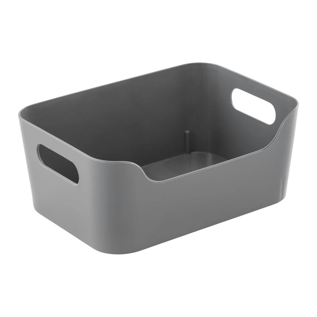 Úložný košík -S- - sivá, Modern, plast (19/13,5/8cm) - Mömax