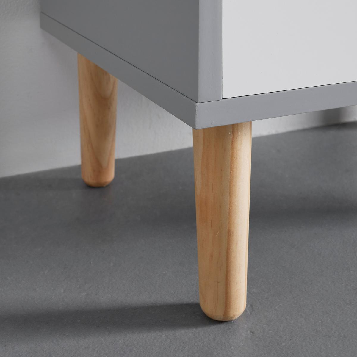 Dětská skříň ve tvaru domečku Adelia - šedá/bílá, Moderní (48/116/30cm) - Bessagi Kids