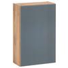 Hängeschrank Helsinki B: 40 Cm Grau/eiche Dekor Mit Drehtür - Eichefarben/Grau, KONVENTIONELL, Glas/Holzwerkstoff (40/64/20cm) - Held