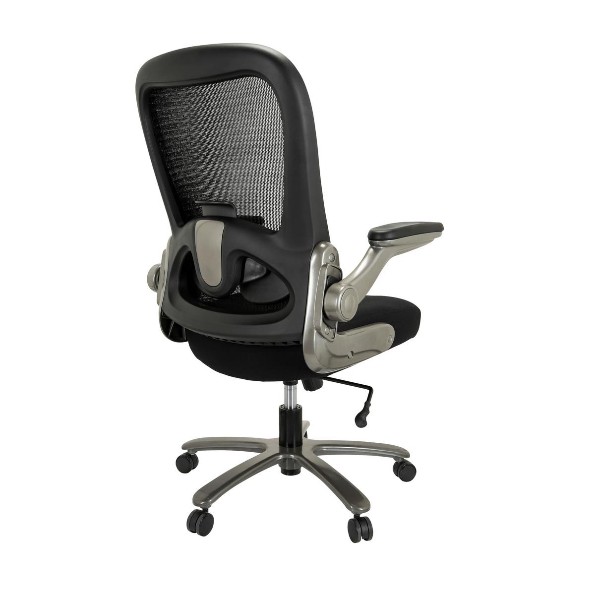 Drehstuhl Instructor Schwarz Bis 220 Kg - Silberfarben/Schwarz, Basics, Kunststoff/Textil (75/122/68cm) - MID.YOU