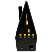 Dekoračný dom LED/tepla biela - čierna, Konventionell, keramika (7,8/20,7/7,8cm) - Mömax