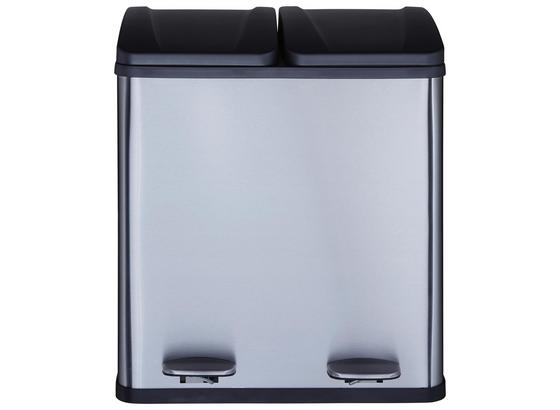 Nášlapný Kôš Trash - čierna/strieborná, Moderný, kov/plast (46,3/37,1/52,6cm) - Premium Living Nášlapný Kôš Trash - čierna/strieborná, Moderný, kov/plast (46,3/37,1/52,6cm) - Premium Living