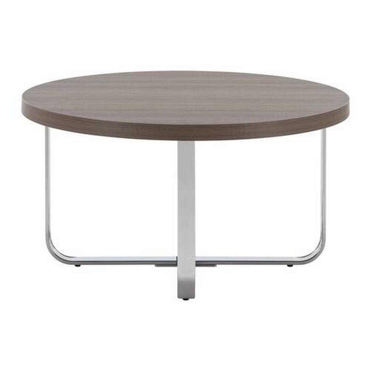 Konferenčný stolík CARL farby dubu - farba duba/chrómová, Modern, kov/drevo (80/80/42cm) - Bessagi Home
