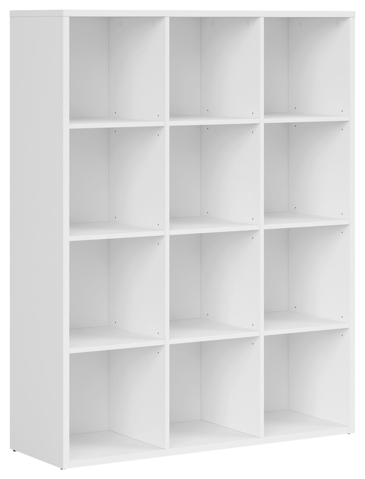 Regal Nepo Plus Bookshelf - Weiß, Design, Holzwerkstoff (114/146,5/38,5cm)