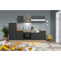 Küchenblock Merle Küchenblock 280 Cm - Eichefarben/Grau, Basics, Holzwerkstoff (280cm) - Respekta