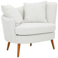Polstersessel Miranda Boucle Weiß - Naturfarben/Weiß, KONVENTIONELL, Textil (106/88/83cm) - Max Winzer