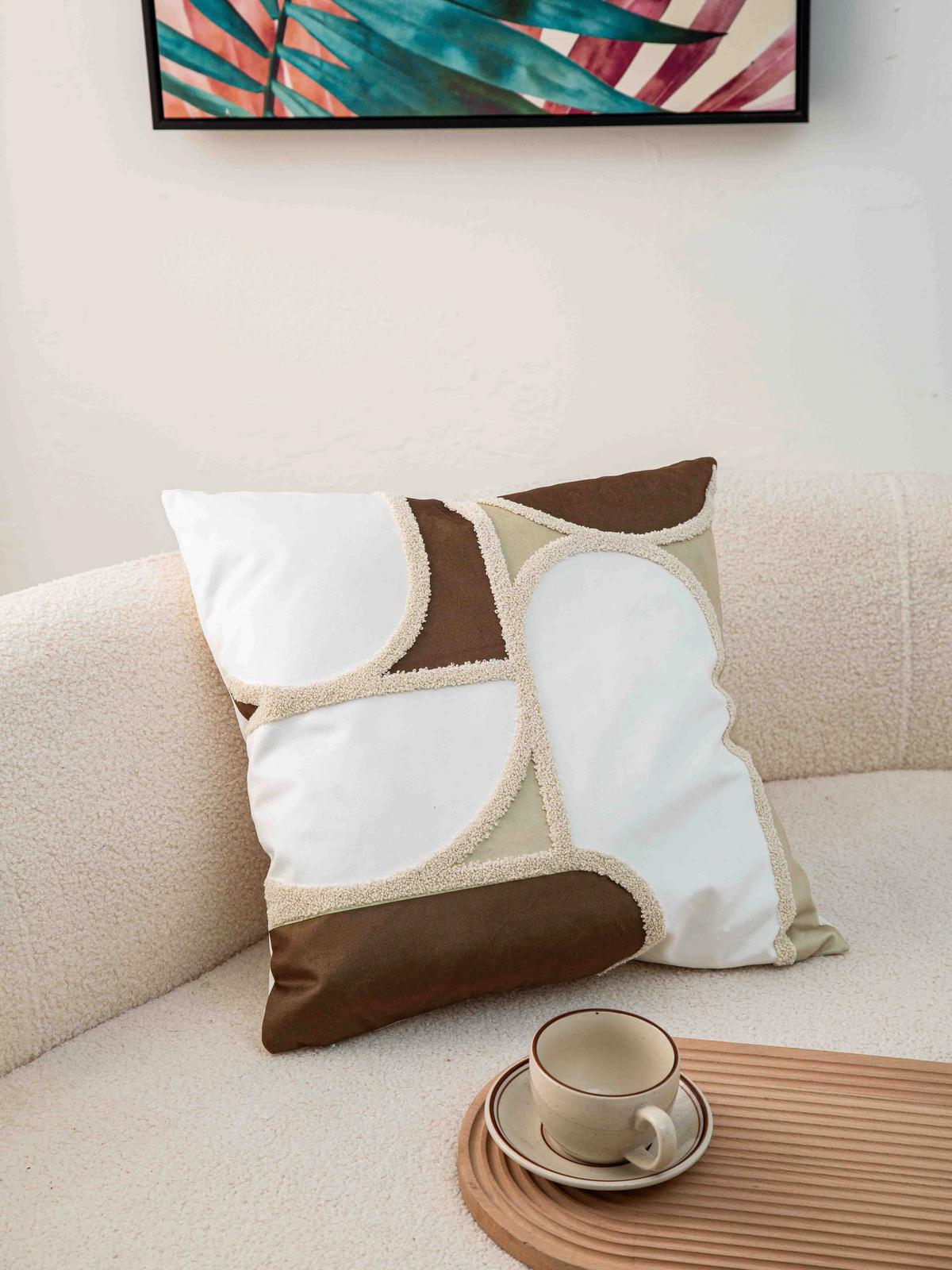 Zierkissen Elvira 45x45 Cm Polyester Braun Mit Zipp - Braun, MODERN, Textil (45/45cm) - Luca Bessoni