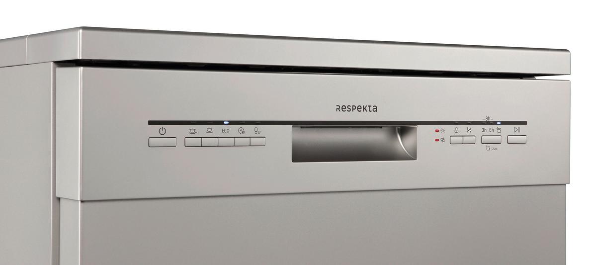 Geschirrspüler Silberfarben B: 59,8 Cm - Silberfarben, Basics, Kunststoff/Metall (59,8/84,5/60cm) - Respekta