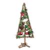 Dekor Karácsonyfa Frederica - barna/piros, Konventionell, műanyag/fa (19/12/48cm) - Luca Bessoni