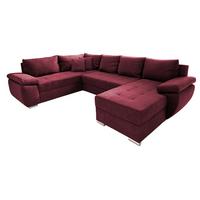 Sedací souprava TERANA, levá, bobulová / bobulová - barvy chromu/bobulová, Konvenční (219/305/157cm) - Livetastic