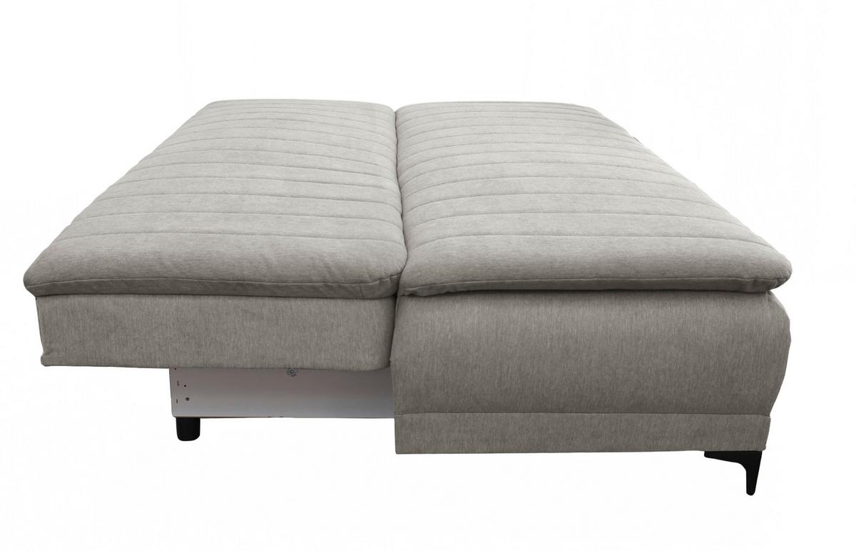 Schlafsofa Moliss Taupe B: 202 cm - Taupe/Schwarz, Basics, Textil (202/98/78cm) - Livetastic