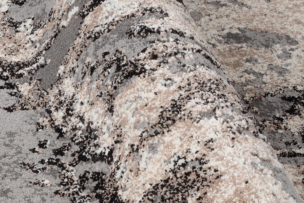Webteppich Hellgrau Timeline Quantum 65x130 cm - Hellgrau, Design, Textil (65/130cm) - Novel