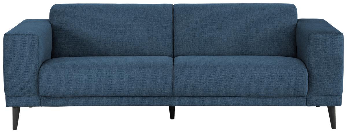 3-Sitzer-Sofa Oslo Blau B: 218 cm - Blau/Schwarz, Design, Textil (218/77/93cm) - MID.YOU