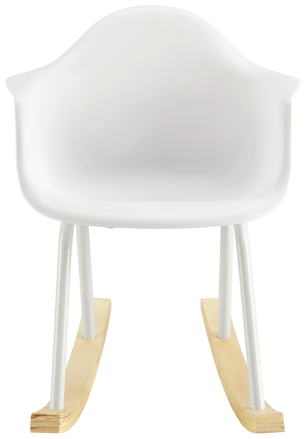 Dětská židle Bobby - bílá, Moderní, kov/dřevo (41,5/60/54cm) - Modern Living
