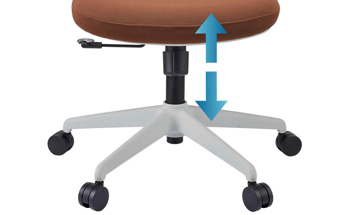 DREHSTUHL Minoro Braun/Weiß B: 55cm - Braun/Weiß, MODERN, Kunststoff/Textil (55/112/59cm) - MID.YOU