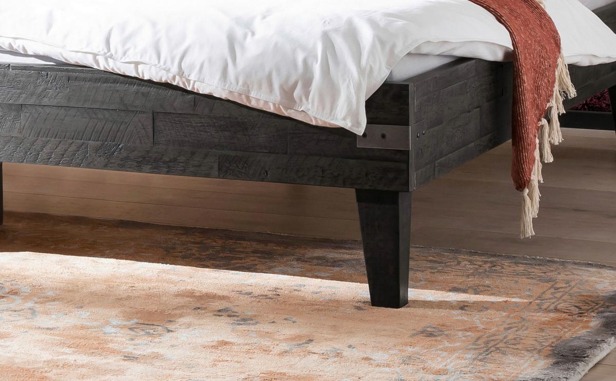 Bett Aloa, Grau 160x200 Cm - Grau/Akaziefarben, MODERN, Holz (160/200cm) - Hasena