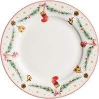 Dezertní talířek HOLLY - vícebarevná, Basics, keramika (20,5/20,5/2cm)