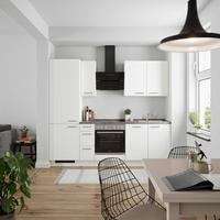 KÜCHENLEERBLOCK TOUCH HIGH - LINE, H2 LINKS - Weiß/Grau, MODERN, Holzwerkstoff (240cm) - Nobilia