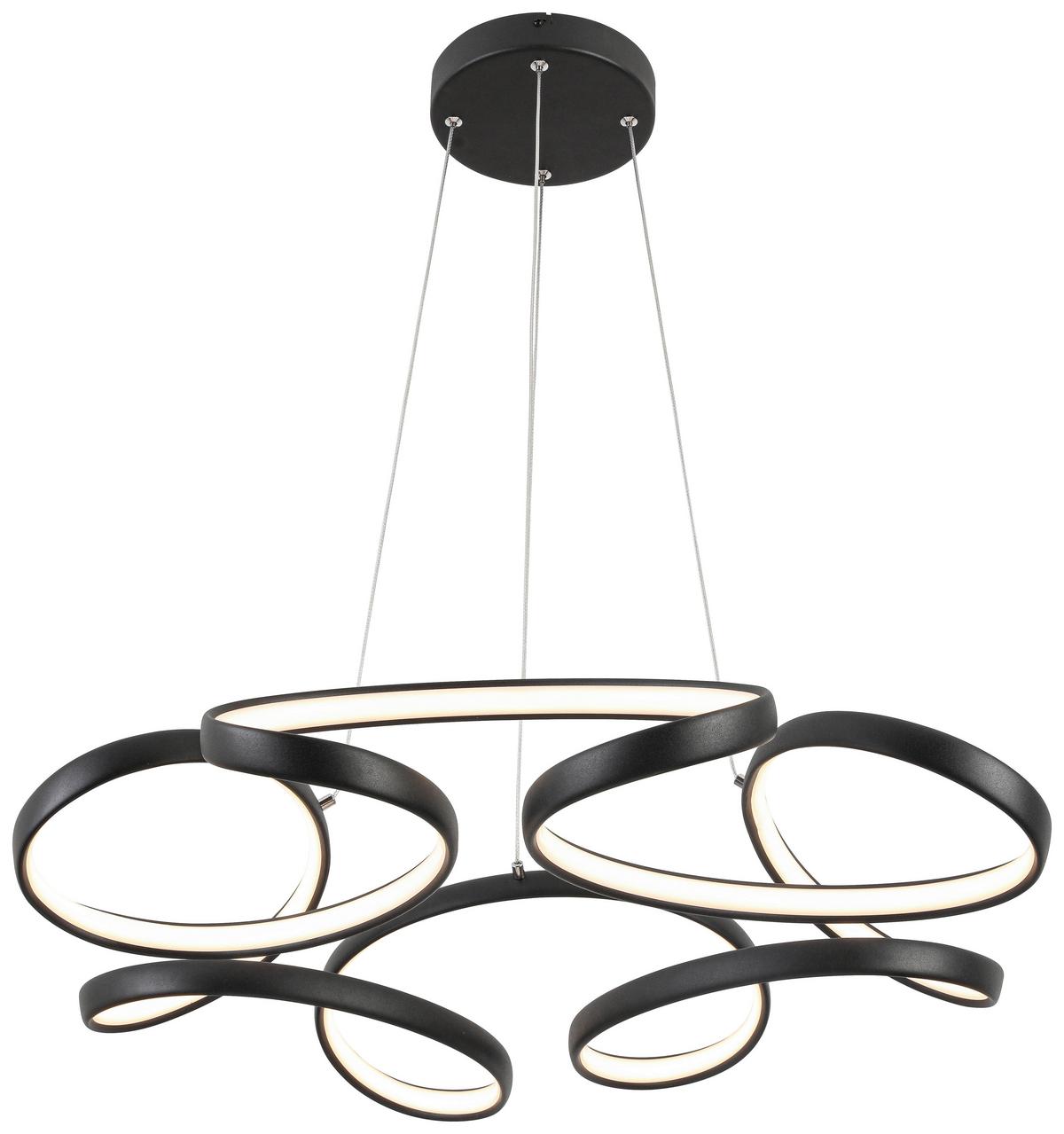 ZÁVESNÉ LED SVIETIDLO CRONO -AKT- - čierna, Romantik / Landhaus, kov/plast (70qm) - Premium Living