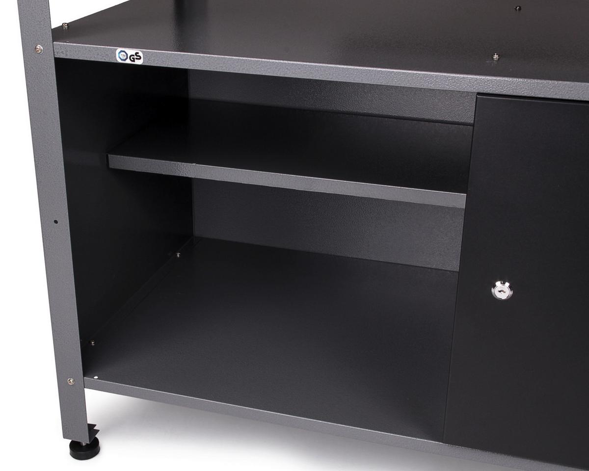 Werkbank-set Klaus Echtholz/stahl B: 120 Cm - Anthrazit/Grau, Basics, Holz/Metall (120/205/60cm)