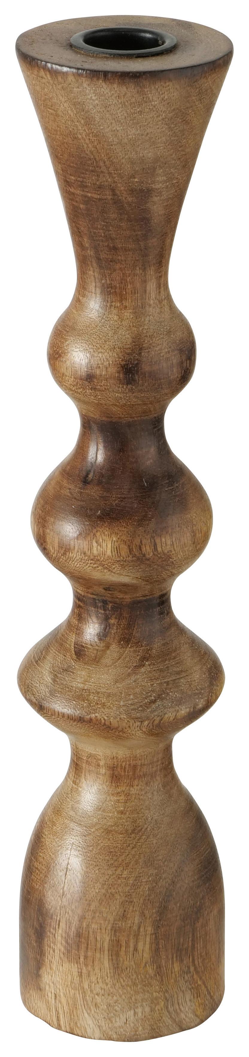 Svietnik Na Dlhé Sviečky Caconda, V: 30cm - prírodné farby, Štýlový, drevo (8/30/8cm) - Premium Living