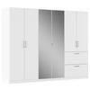 Drehtürenschrank Padua Weiß B: 271 cm - Weiß, MODERN, Holzwerkstoff (271/210/54cm) - Rauch Möbel