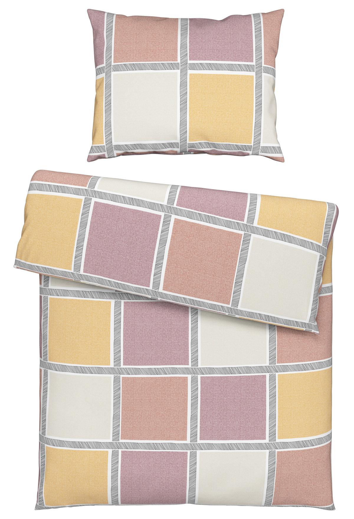 Bettwäsche Kamina - Beere/Orange, MODERN, Textil - Luca Bessoni